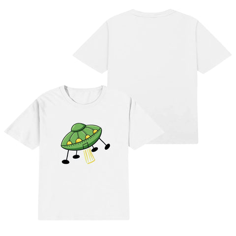 Mr.Shit Kids Cotton T-Shirt - Alien Ship 22 $