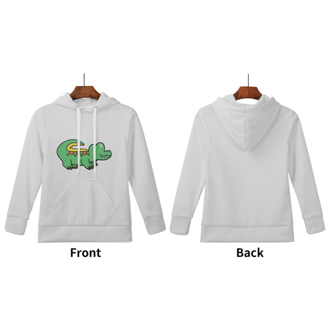 Mr.Shit Kids Velvet Lined Hoodie Light Grey - Crocodile Best Selling Products 30 $