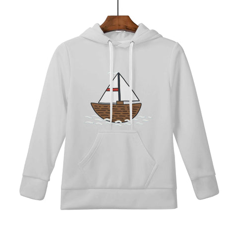Mr.Shit Kids Velvet Lined Hoodie Light Grey - Sailing Boat Best Selling Products 30 $