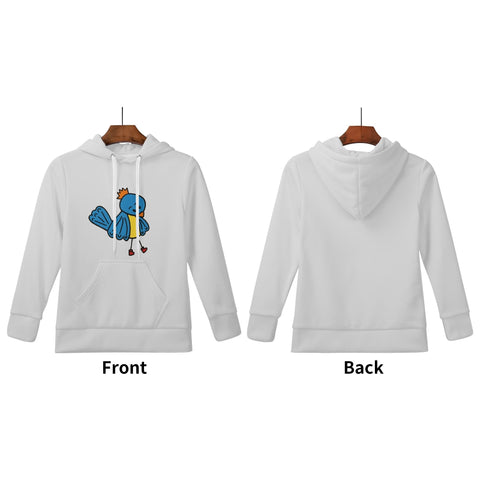 Mr.Shit Kids Velvet Lined Hoodie Light Grey - Blue Bird Best Selling Products 30 $