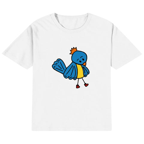 Kids Cotton T-Shirt - Blue Bird - Mr.Shit
