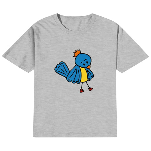 Kids Cotton T-Shirt - Blue Bird - Mr.Shit