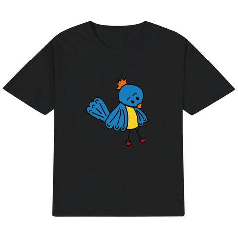 Kids Cotton T-Shirt - Blue Bird - Mr.Shit