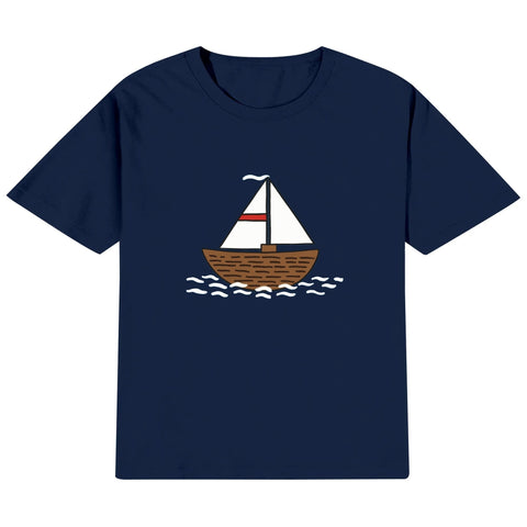 Kids Cotton T-Shirt - Boat - Mr.Shit