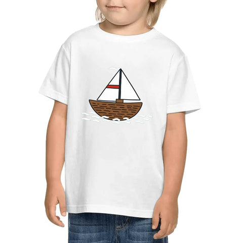 Kids Cotton T-Shirt - Boat - Mr.Shit