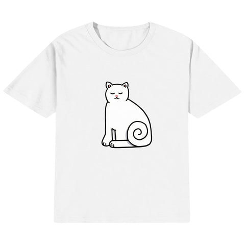 Kids Cotton T-Shirt - Cat - Mr.Shit