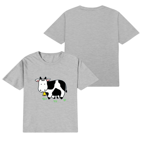 Kids Cotton T-Shirt - Cow - Mr.Shit