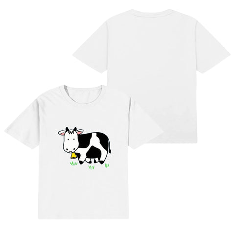 Kids Cotton T-Shirt - Cow - Mr.Shit