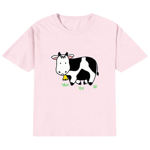 Kids Cotton T-Shirt - Cow - Mr.Shit