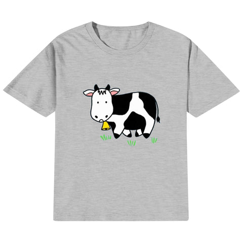 Kids Cotton T-Shirt - Cow - Mr.Shit