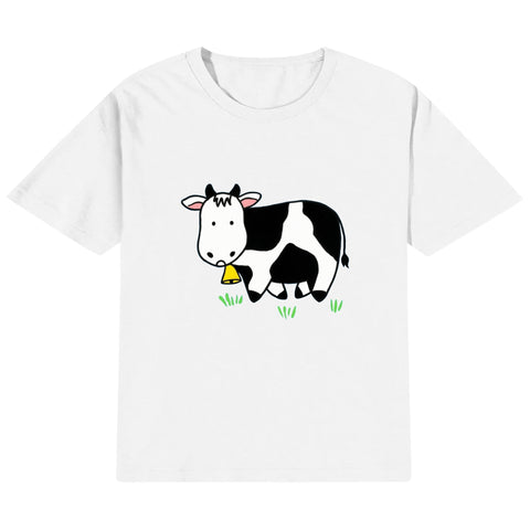 Kids Cotton T-Shirt - Cow - Mr.Shit