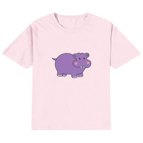 Kids Cotton T-Shirt - Hippo - Mr.Shit