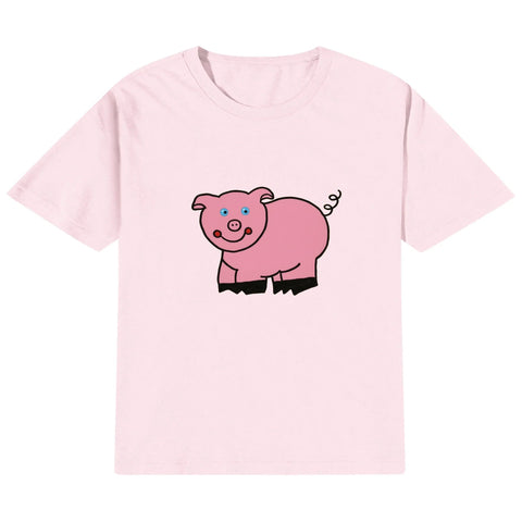 Kids Cotton T-Shirt - Piggy - Mr.Shit