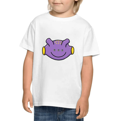 Kids Cotton T-Shirt - Purple Alien - Mr.Shit