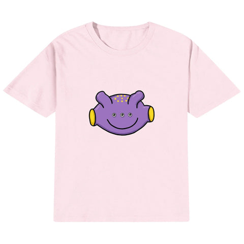 Kids Cotton T-Shirt - Purple Alien - Mr.Shit