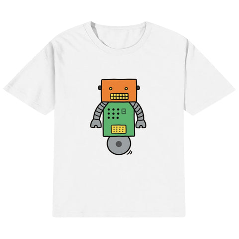 Kids Cotton T-Shirt - Robot 2 - Mr.Shit