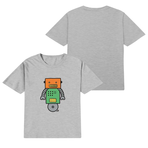 Kids Cotton T-Shirt - Robot 2 - Mr.Shit
