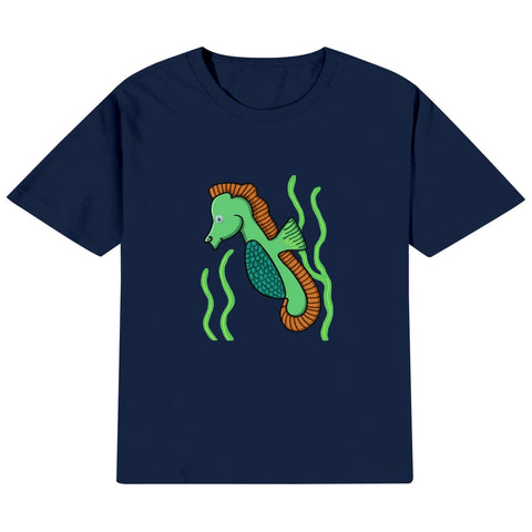 Kids Cotton T-Shirt - Sea Horse - Mr.Shit
