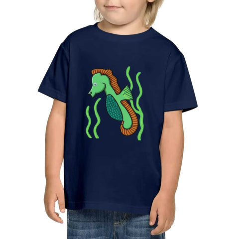 Kids Cotton T-Shirt - Sea Horse - Mr.Shit