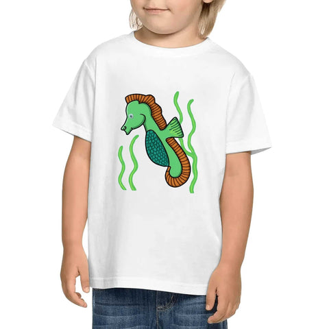 Kids Cotton T-Shirt - Sea Horse - Mr.Shit