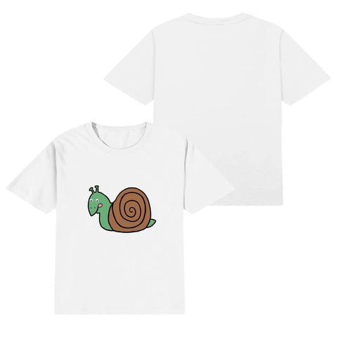 Kids Cotton T-Shirt - Snail - Mr.Shit