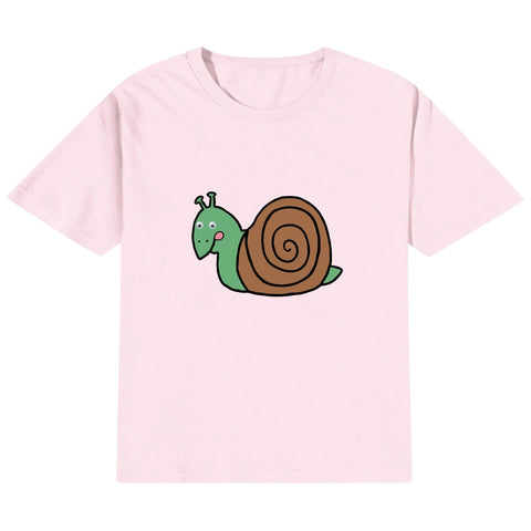 Kids Cotton T-Shirt - Snail - Mr.Shit