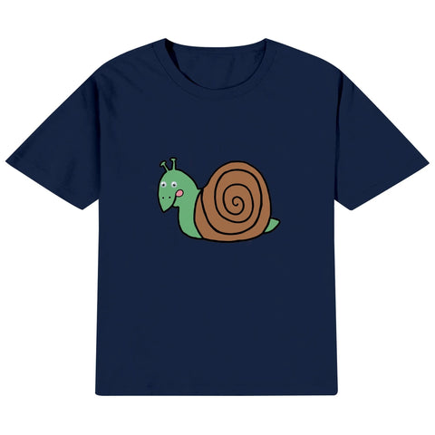 Kids Cotton T-Shirt - Snail - Mr.Shit