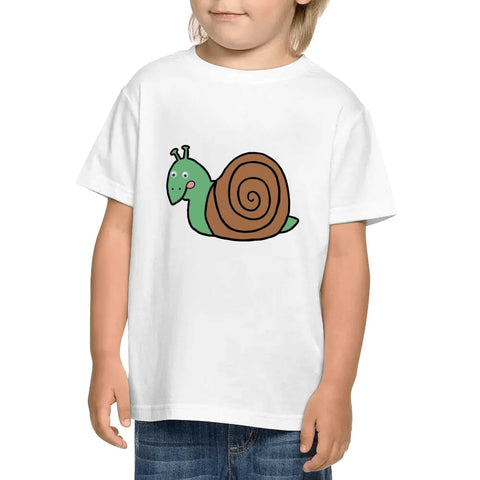 Kids Cotton T-Shirt - Snail - Mr.Shit