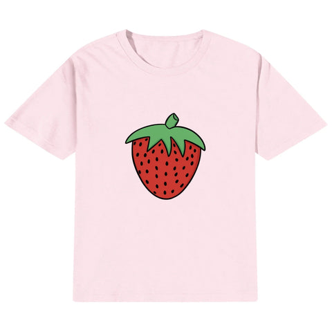 Kids Cotton T-Shirt - Strawberry - Mr.Shit