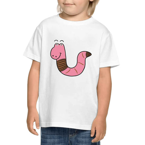 Kids Cotton T-Shirt - Worm - Mr.Shit