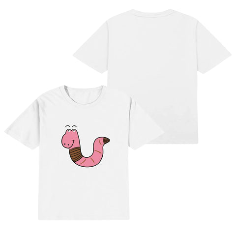 Kids Cotton T-Shirt - Worm - Mr.Shit