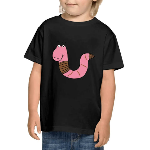 Kids Cotton T-Shirt - Worm - Mr.Shit