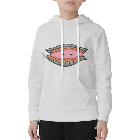 Kids Velvet Lined Hoodie Light Grey - Clam - Mr.Shit