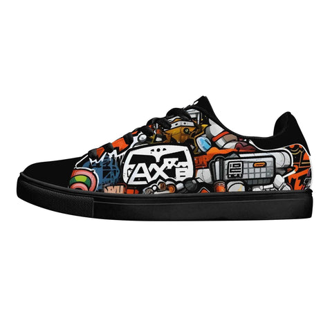 Leather Skateboard Shoes - Graffiti - Mr.Shit