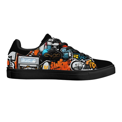 Leather Skateboard Shoes - Graffiti - Mr.Shit