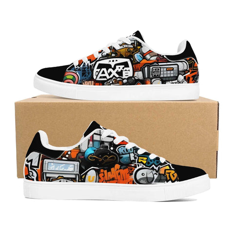 Leather Skateboard Shoes - Graffiti - Mr.Shit
