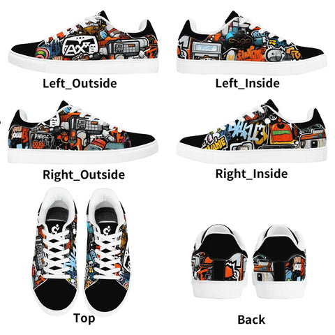 Leather Skateboard Shoes - Graffiti - Mr.Shit