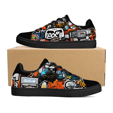 Leather Skateboard Shoes - Graffiti - Mr.Shit