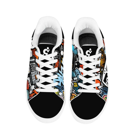 Leather Skateboard Shoes - Graffiti - Mr.Shit