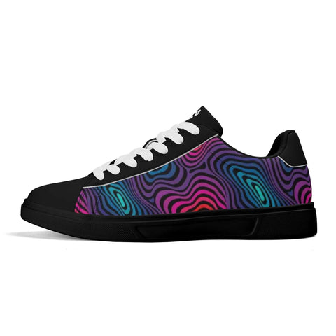 Mr.Shit Leather Skateboard Shoes - Psychedelic Shoes & Footwear 63 $