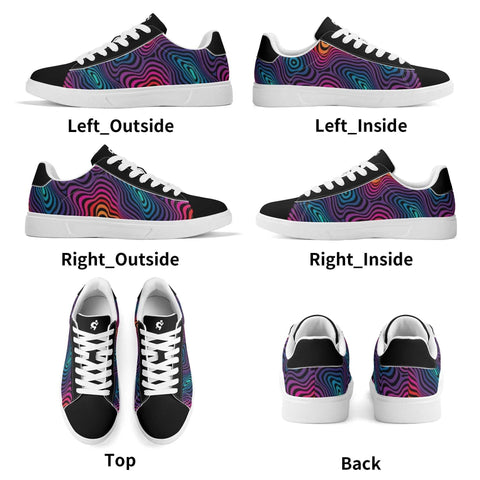 Mr.Shit Leather Skateboard Shoes - Psychedelic Shoes & Footwear 63 $