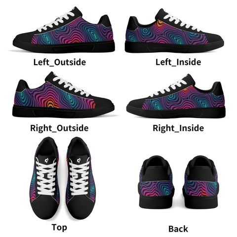 Mr.Shit Leather Skateboard Shoes - Psychedelic Shoes & Footwear 63 $