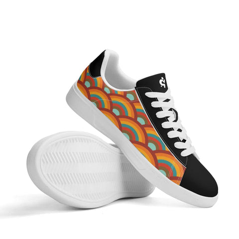 Mr.Shit Leather Skateboard Shoes - Retro Rainbow Shoes & Footwear 63 $
