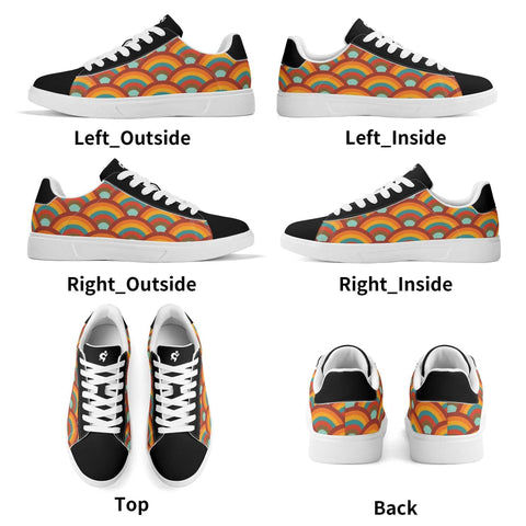 Mr.Shit Leather Skateboard Shoes - Retro Rainbow Shoes & Footwear 63 $
