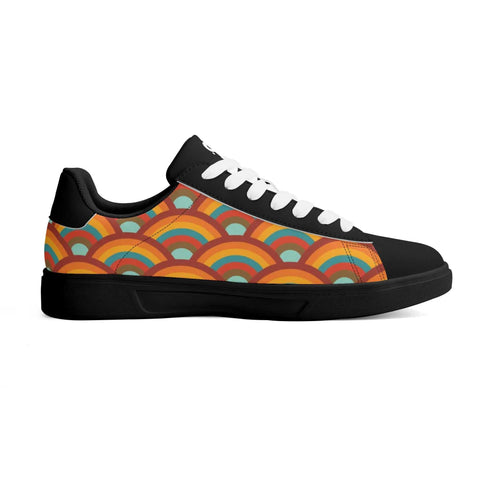 Mr.Shit Leather Skateboard Shoes - Retro Rainbow Shoes & Footwear 63 $