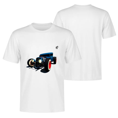 Mens 100% Cotton - Blue Hotrod - Mr.Shit
