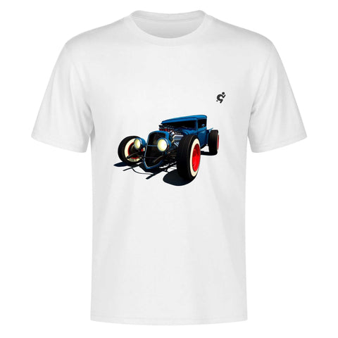 Mens 100% Cotton - Blue Hotrod - Mr.Shit