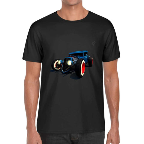 Mens 100% Cotton - Blue Hotrod - Mr.Shit