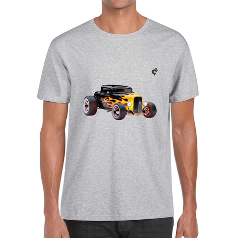 Mens 100% Cotton - Flaming Hot Rod - Mr.Shit