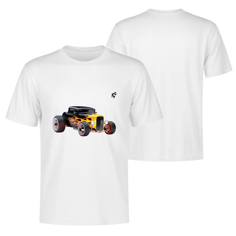 Mens 100% Cotton - Flaming Hot Rod - Mr.Shit